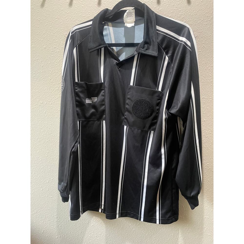 Official Sports US Soccer Federation Black M Long Sleeve Referee Jersey
